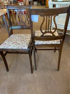 4 floral seats chairs