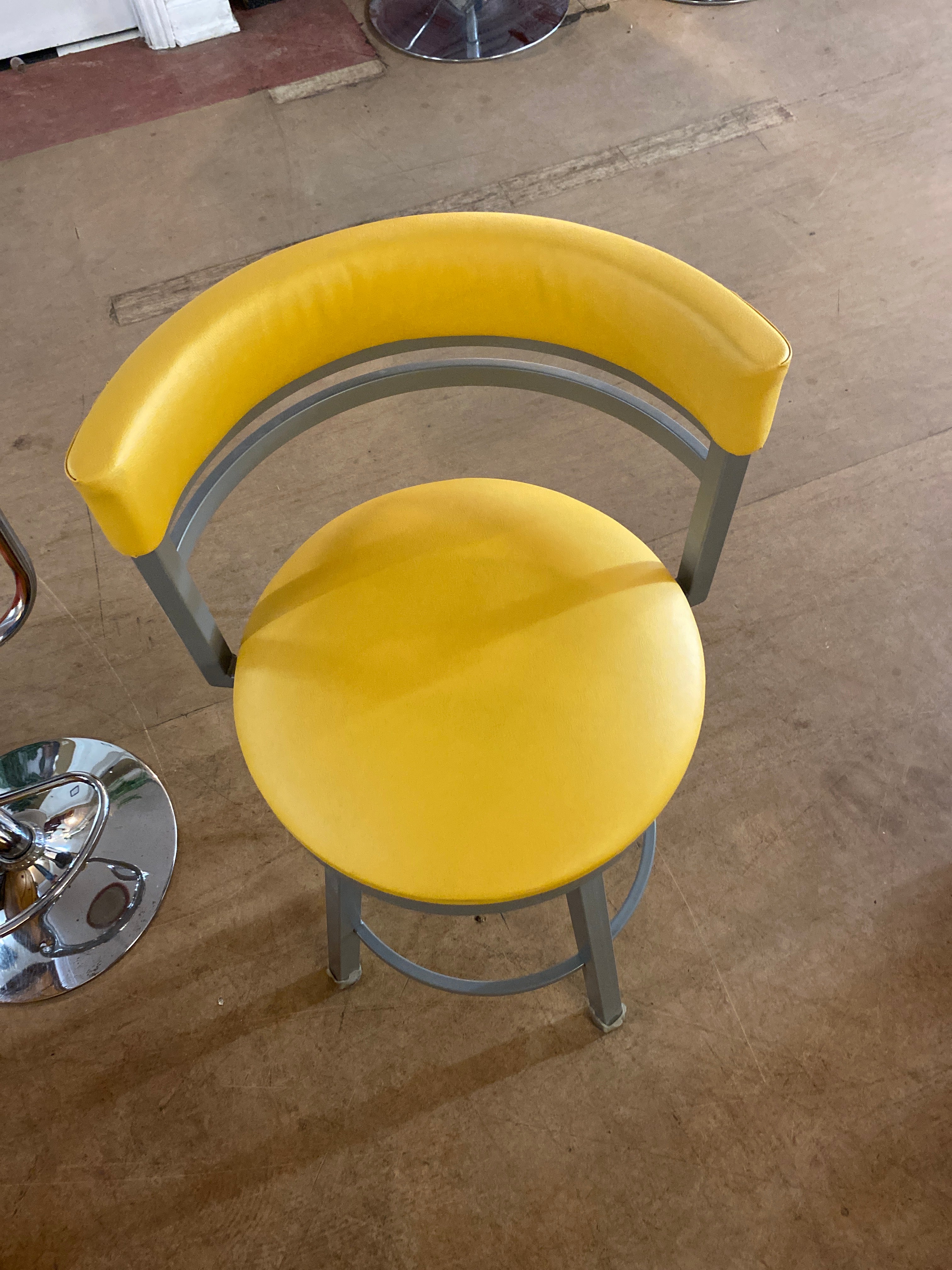 Yellow bar stool