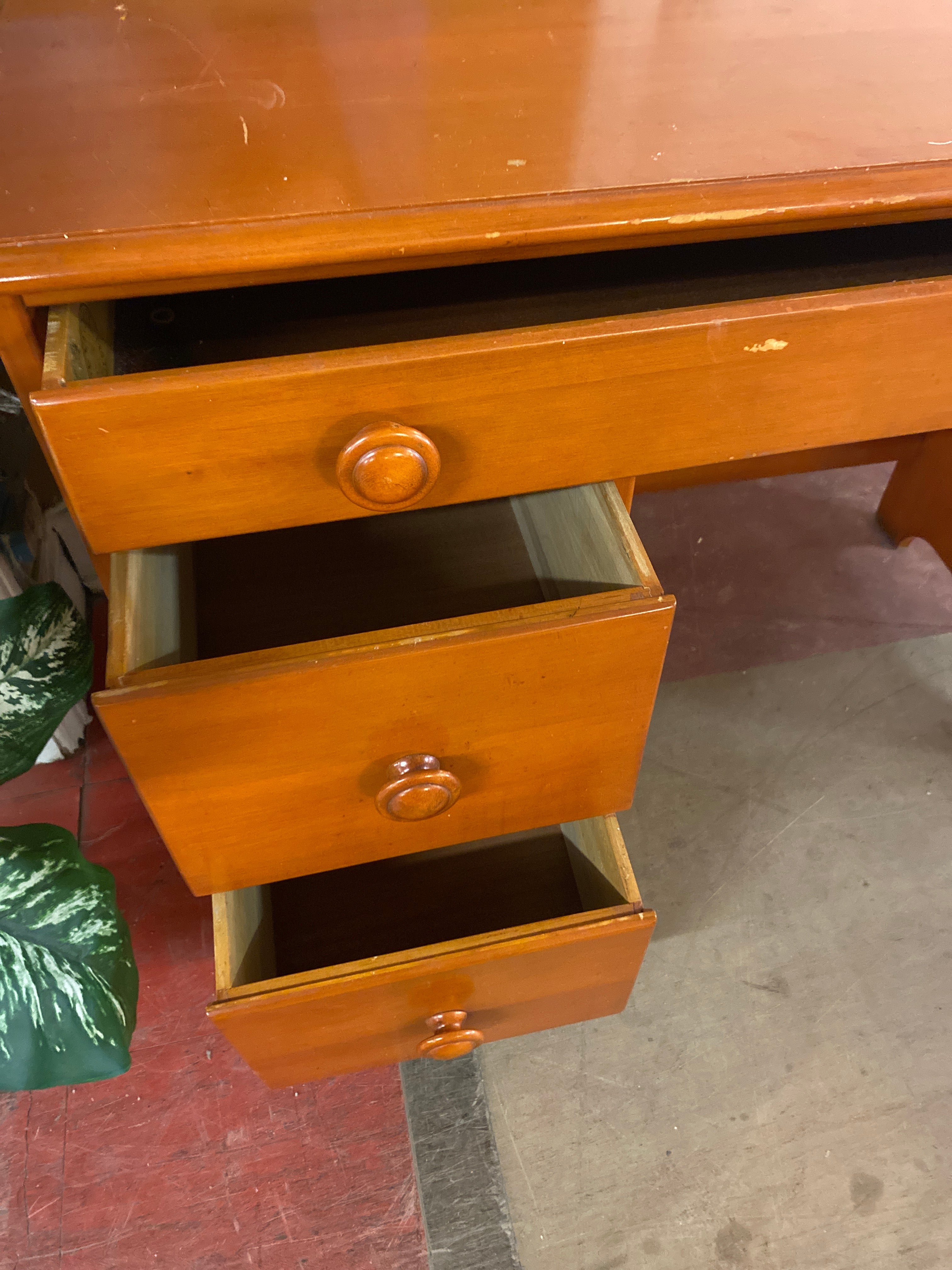 Antique orange desk