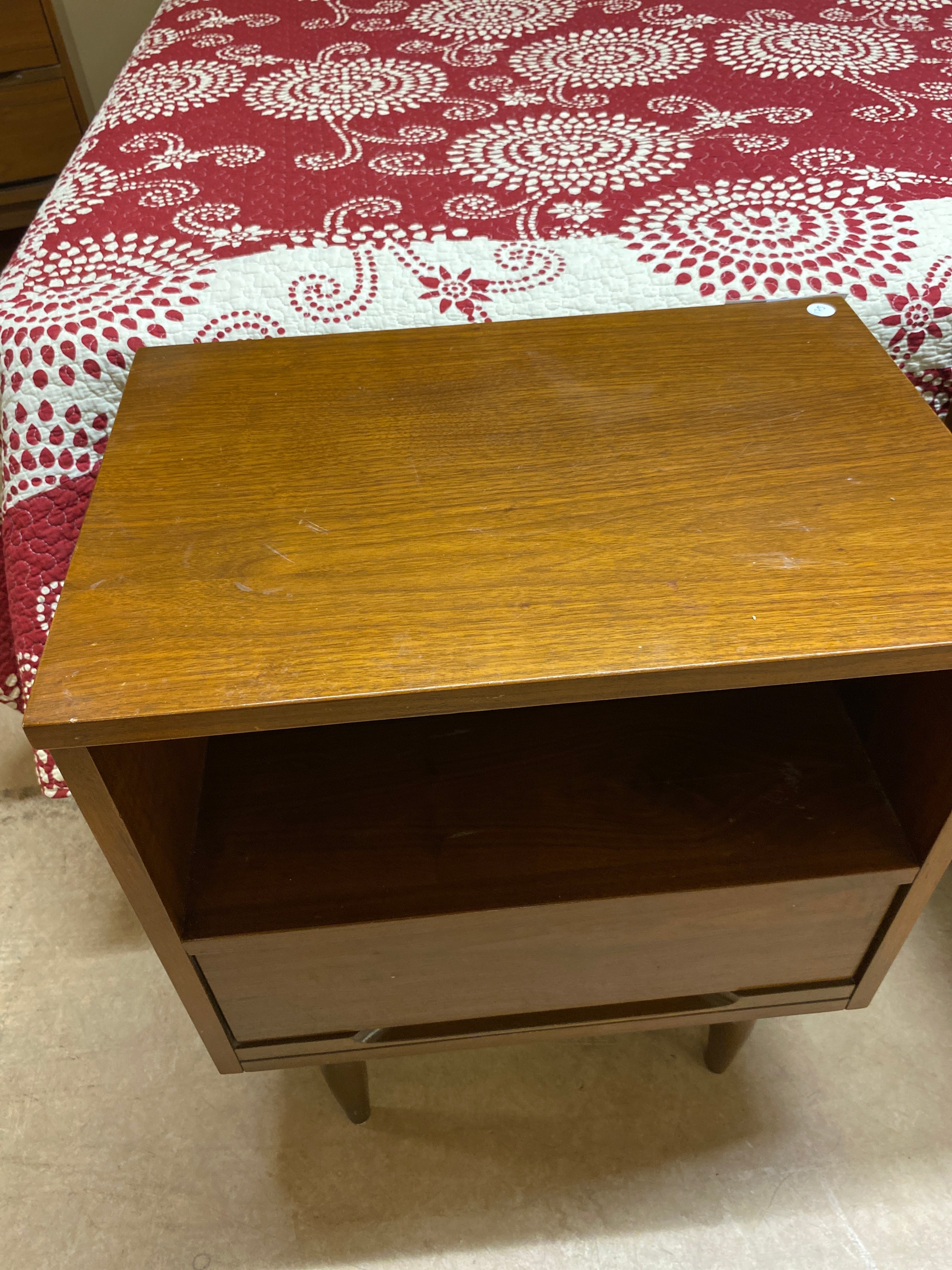 MCM walnut night stand