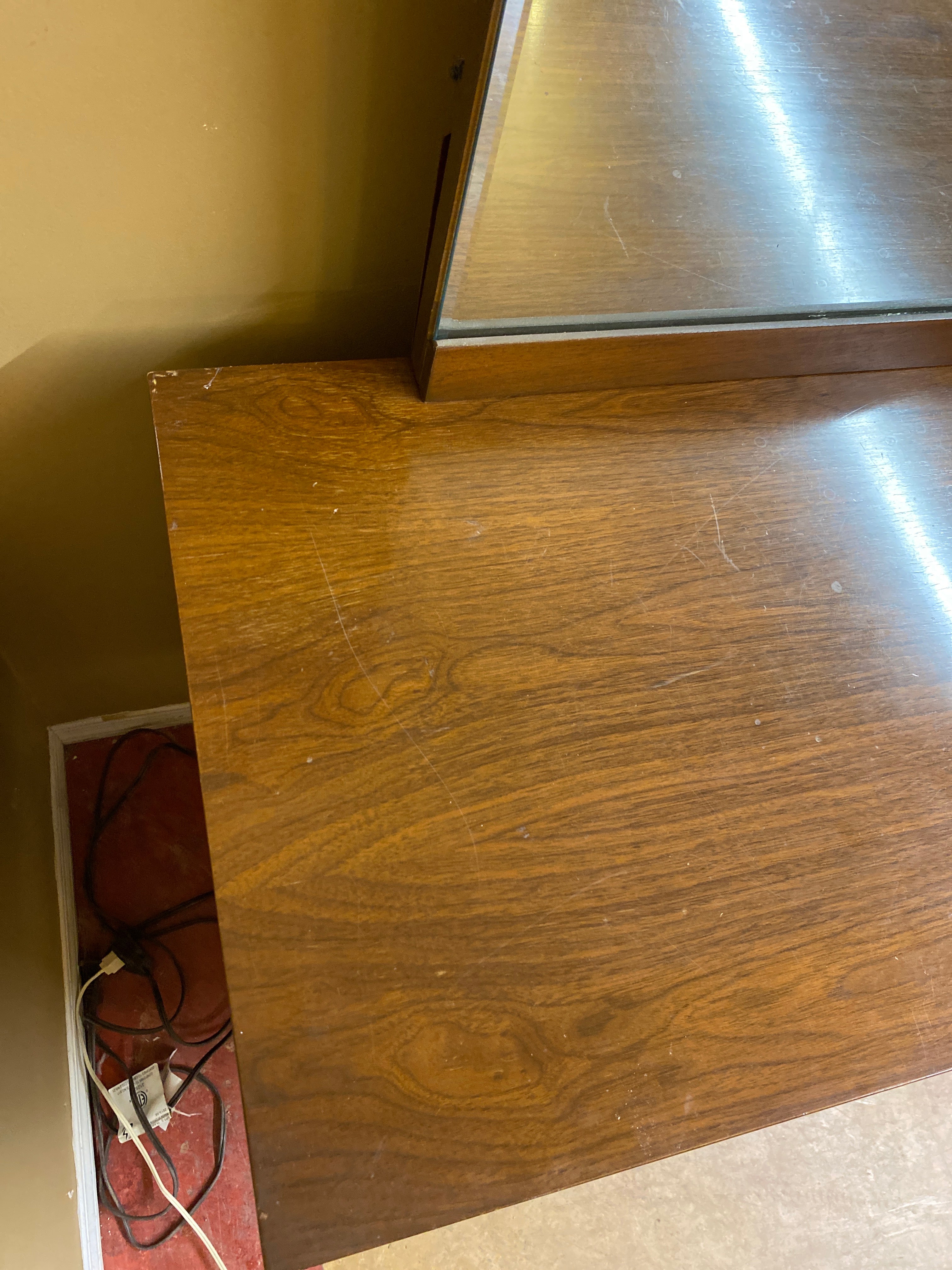 MCM walnut dresser / mirror