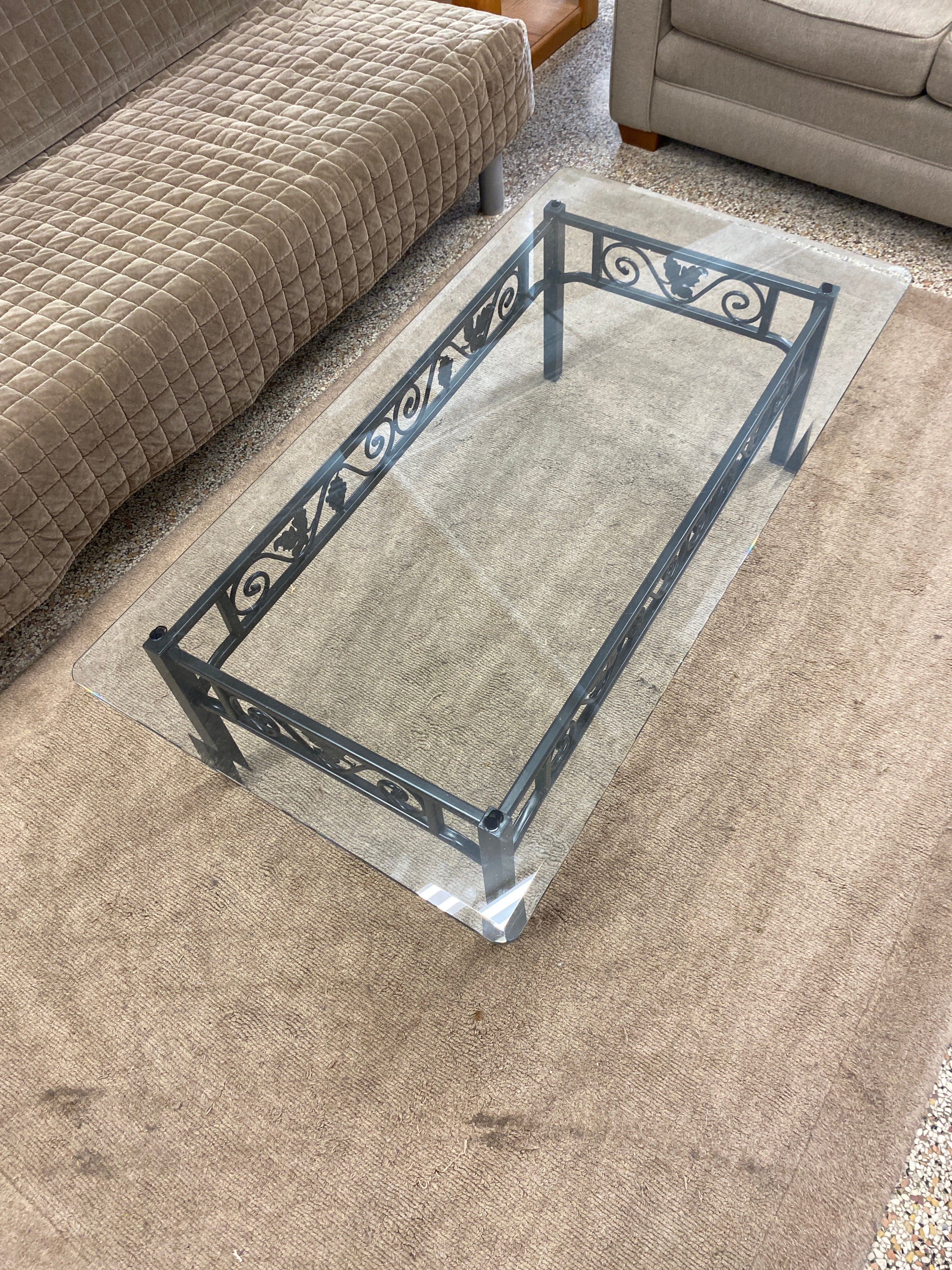 Black base coffee table