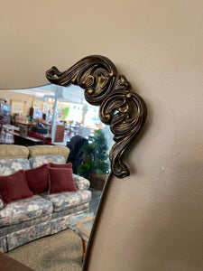 Brass framed mirror