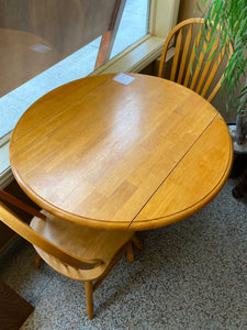 Drop leaf table and 2 chairs