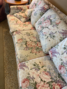 Pinkish floral couch