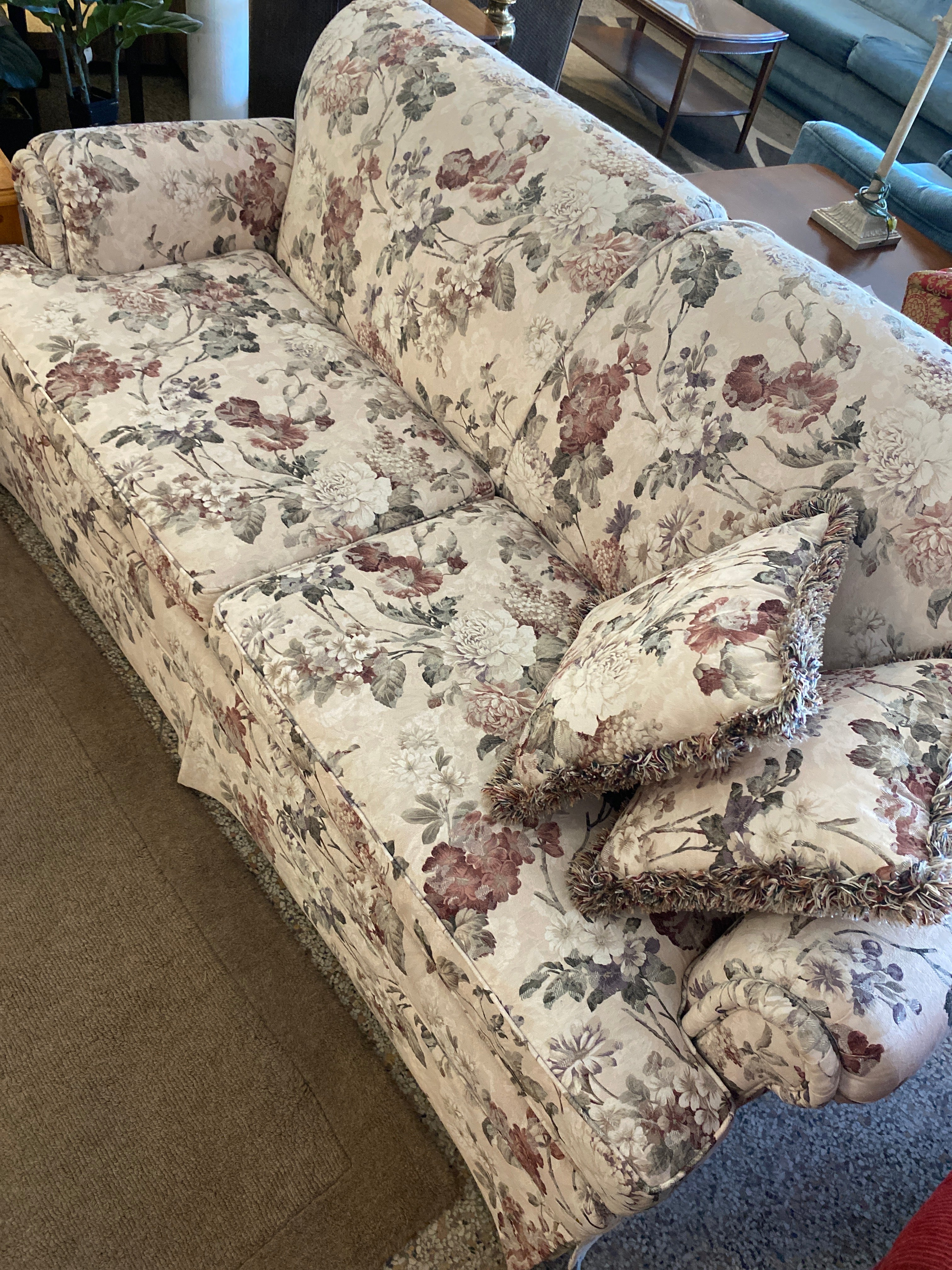 Floral double hide-a-bed sofa