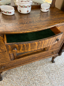 Antique hutch with mirror