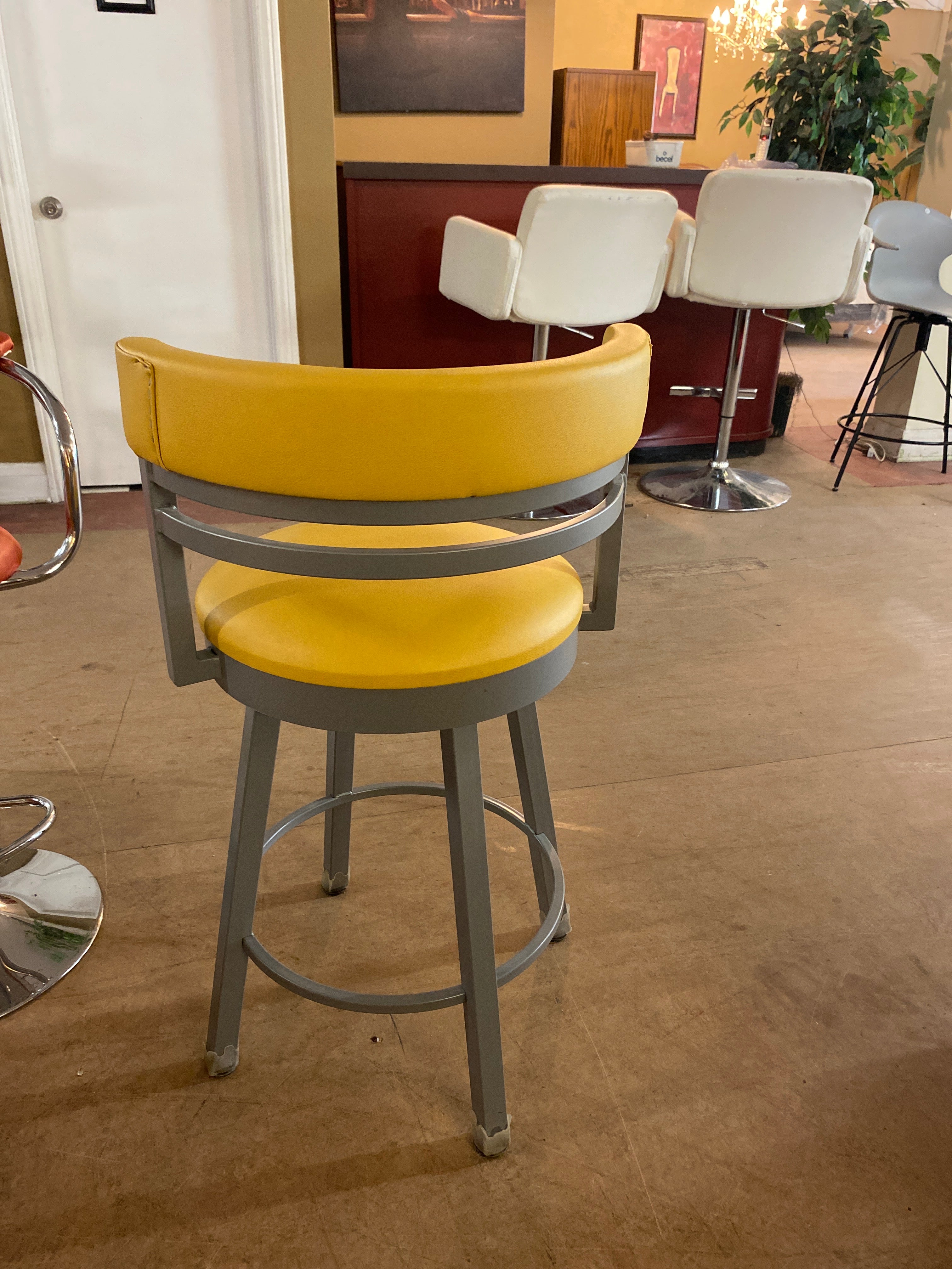 Yellow bar stool