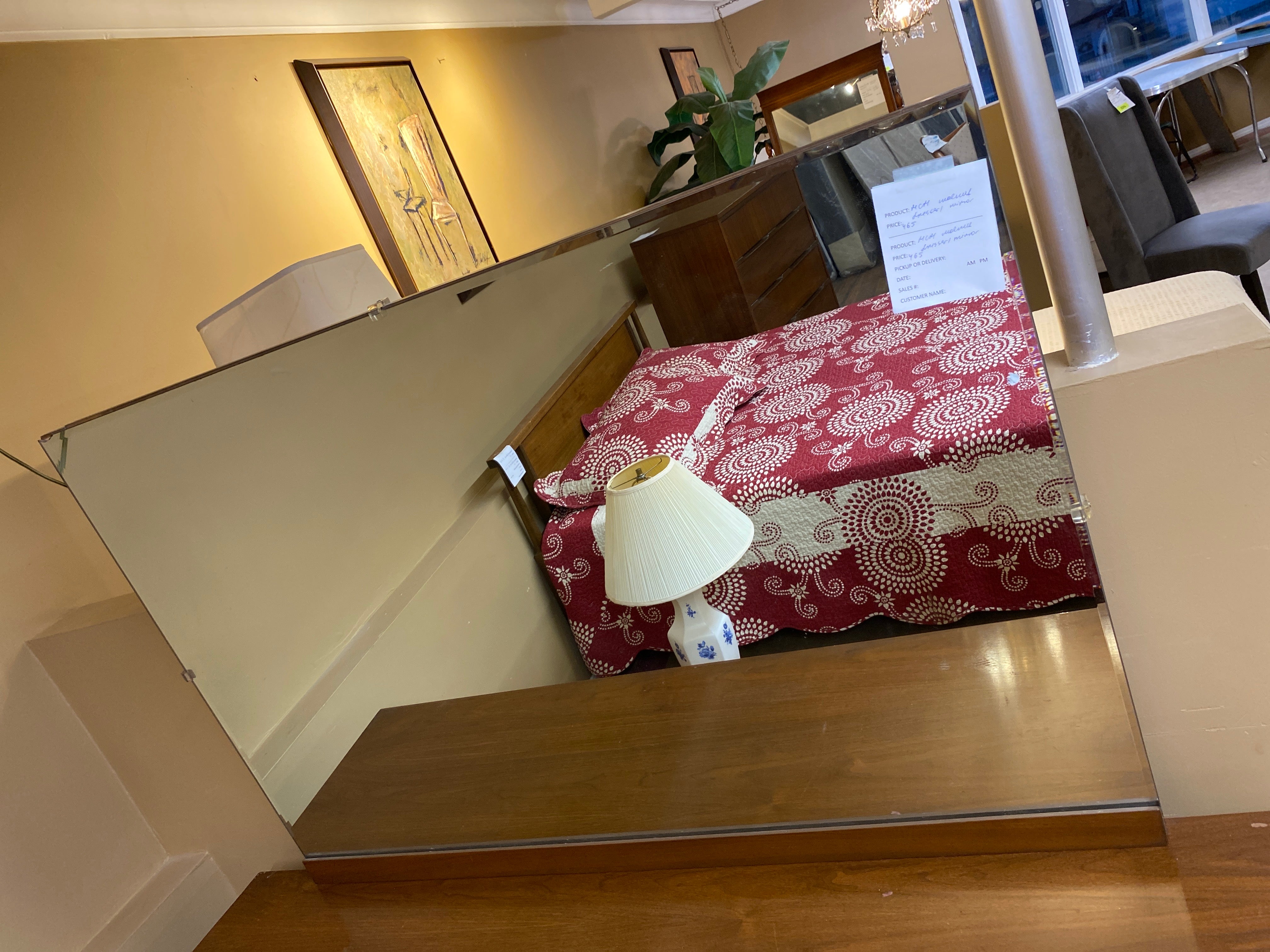 MCM walnut dresser / mirror