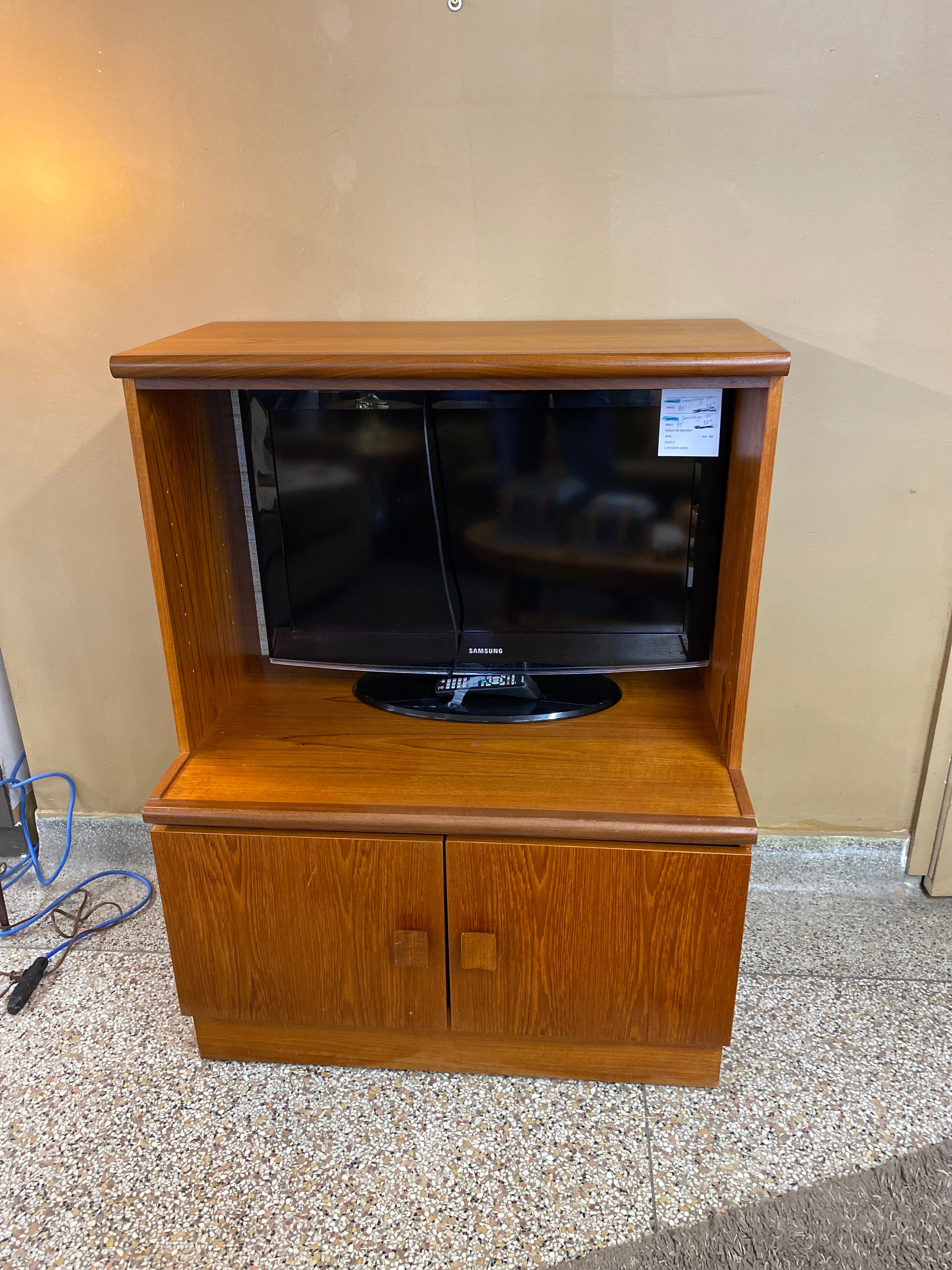 Teak TV stand