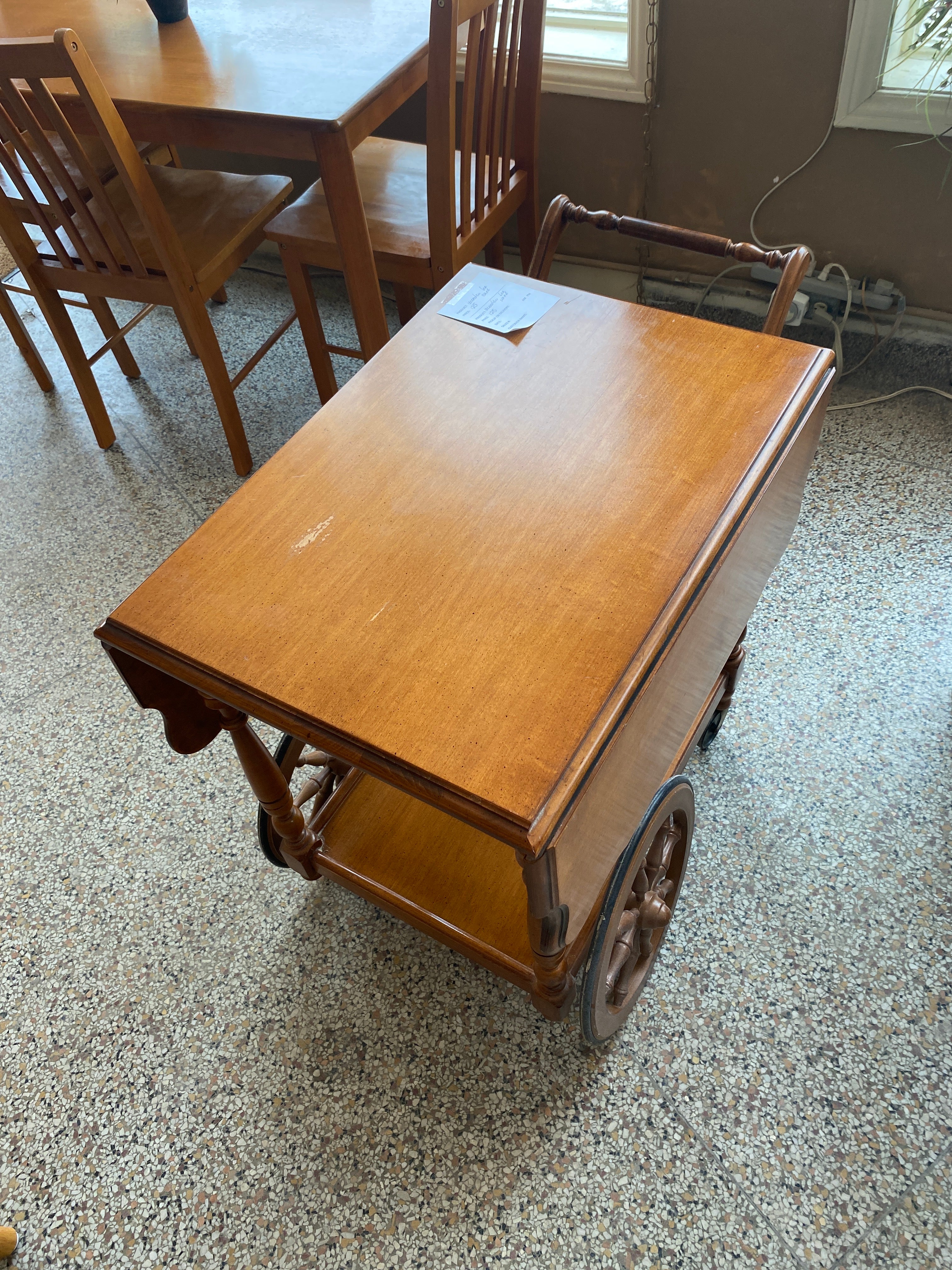 Wooden tea cart