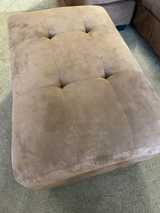 Brown sectional + ottoman