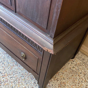 Antique dark China cabinet