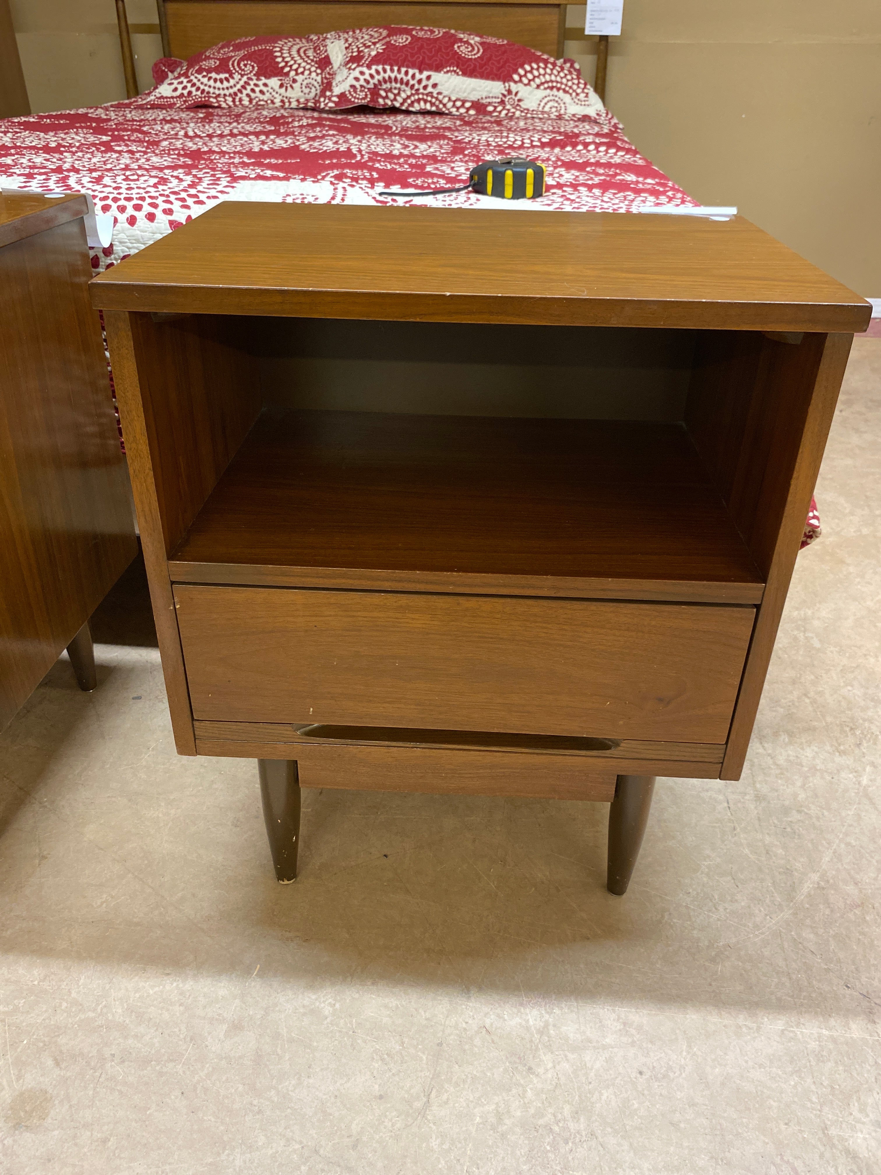 MCM walnut night stand