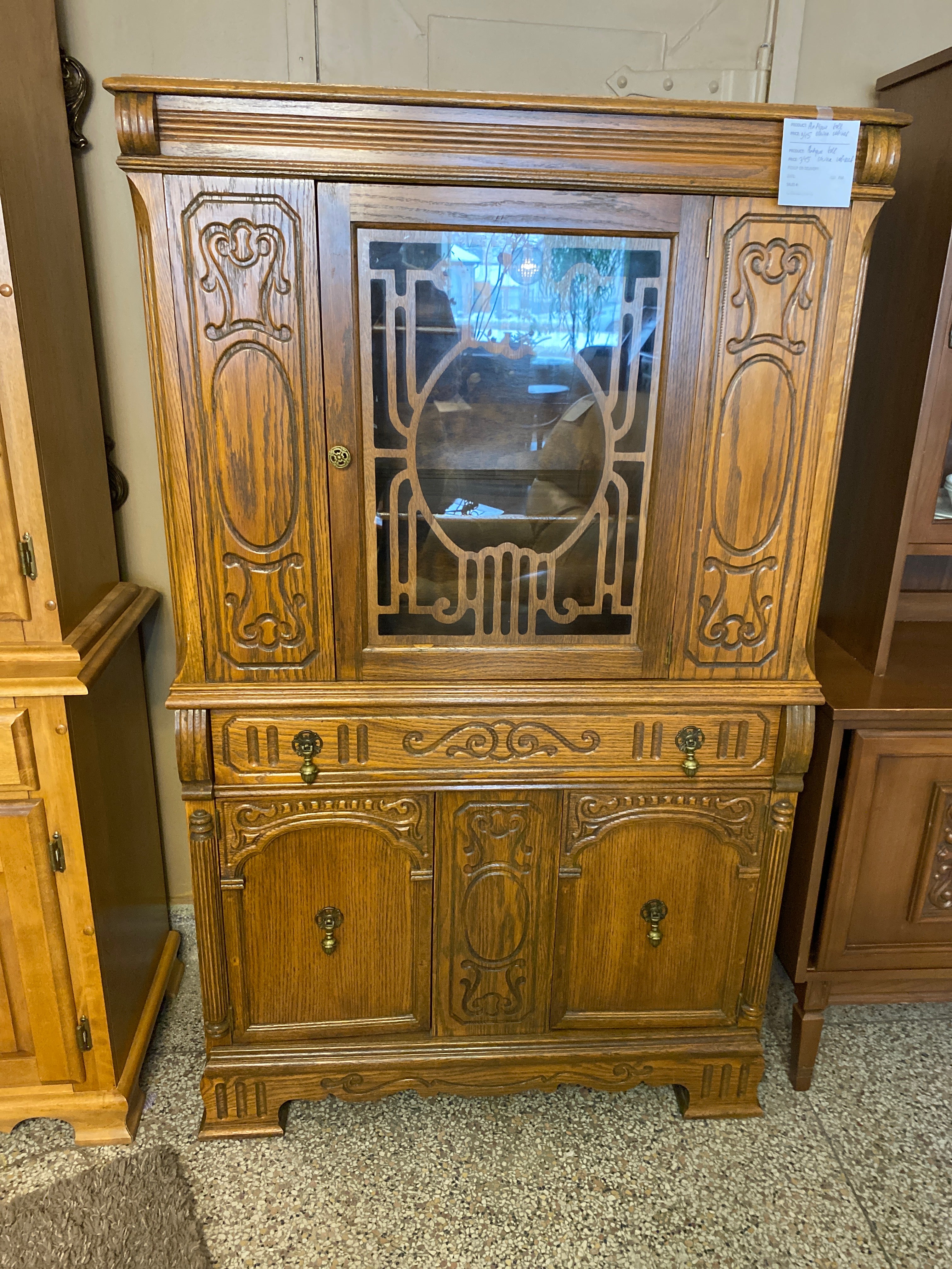 Antique tall China cabinet