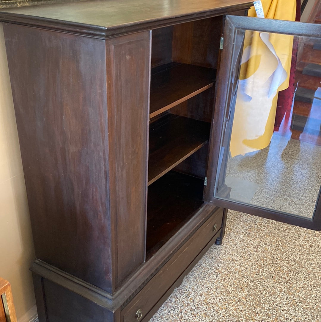 Antique dark China cabinet