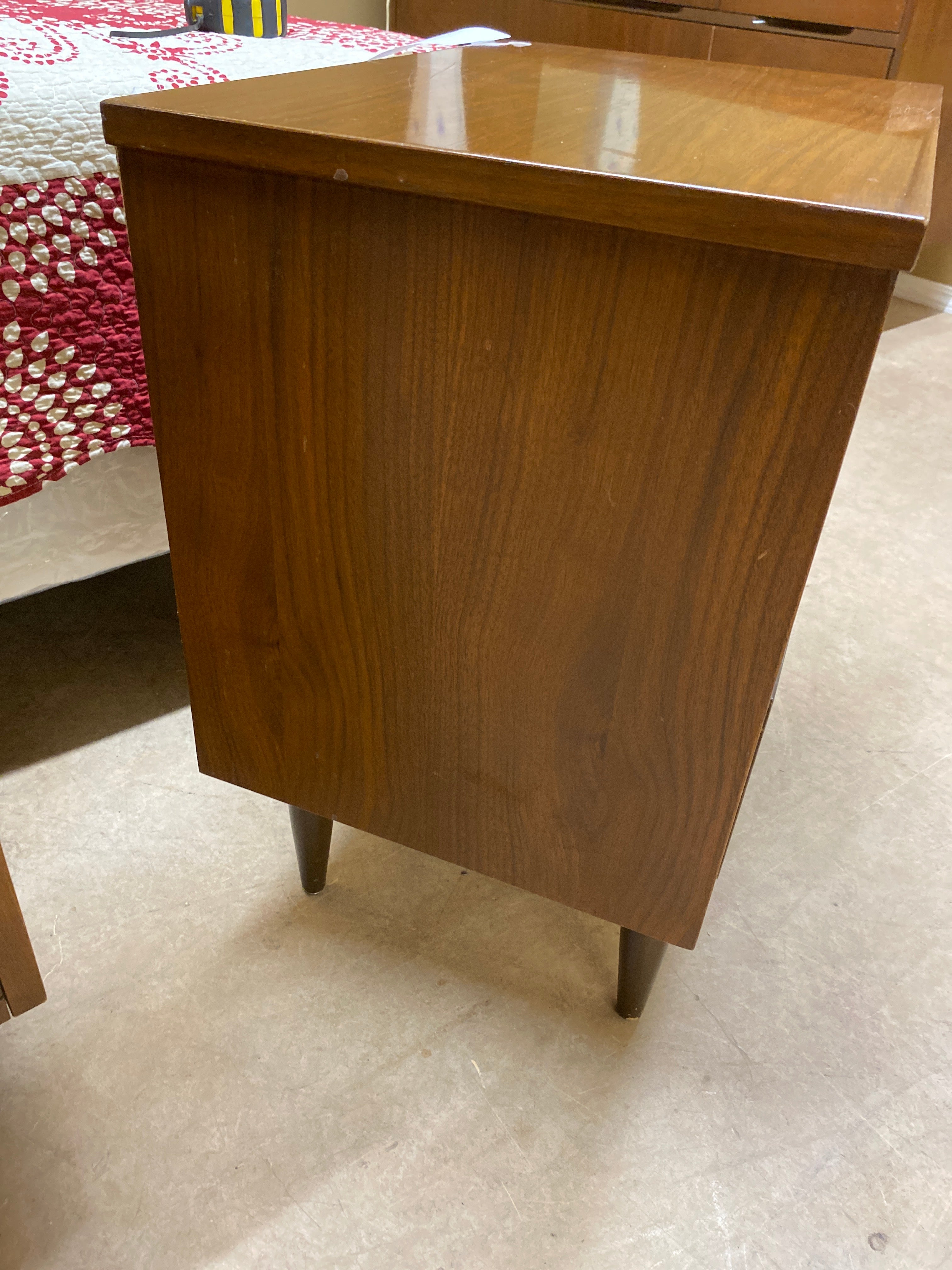 MCM walnut night stand
