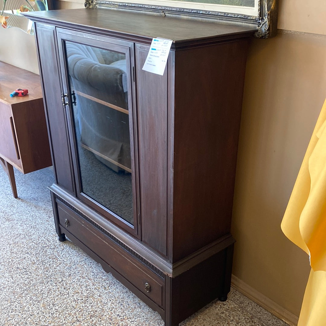 Antique dark China cabinet