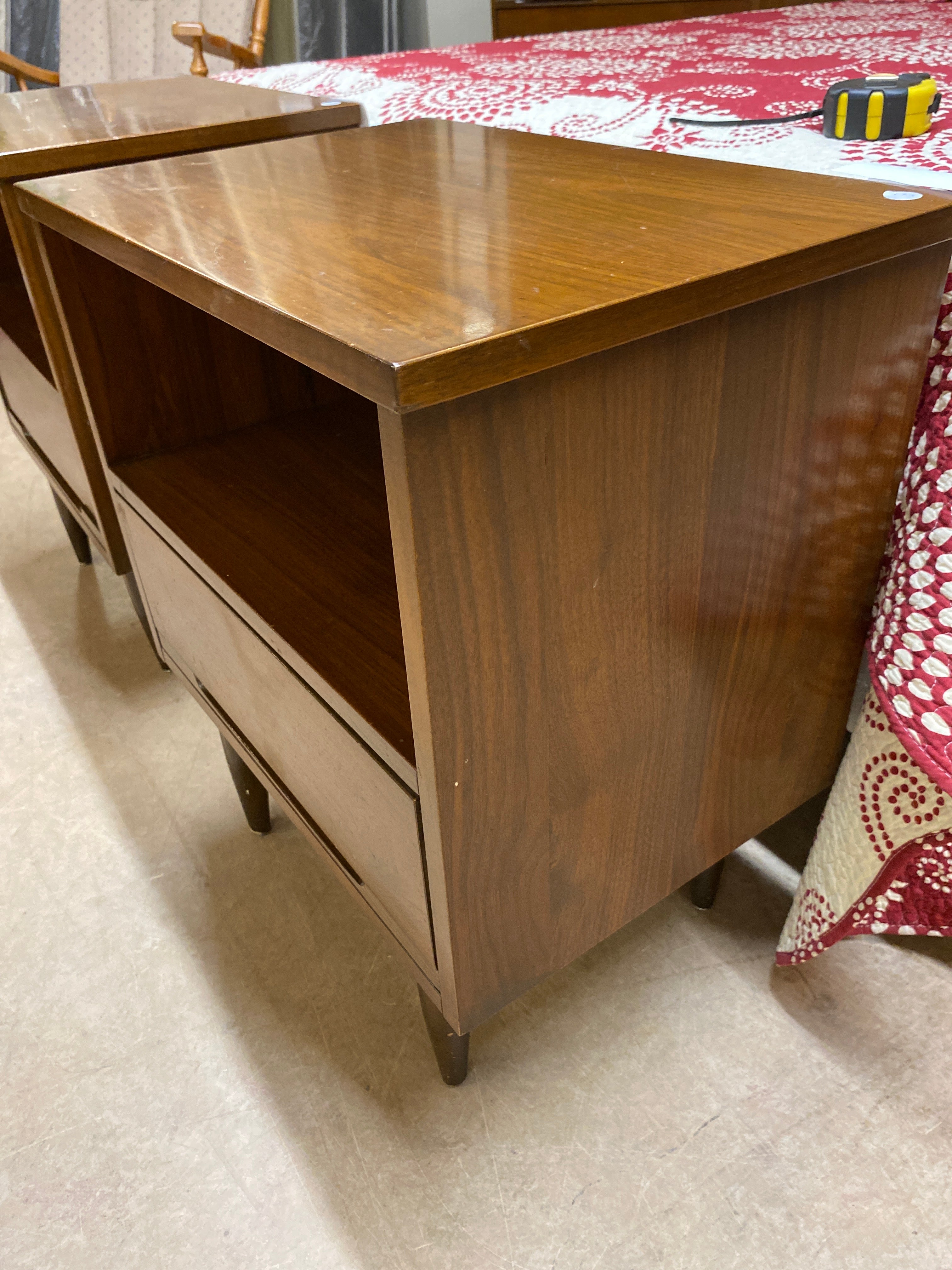 MCM walnut night stand