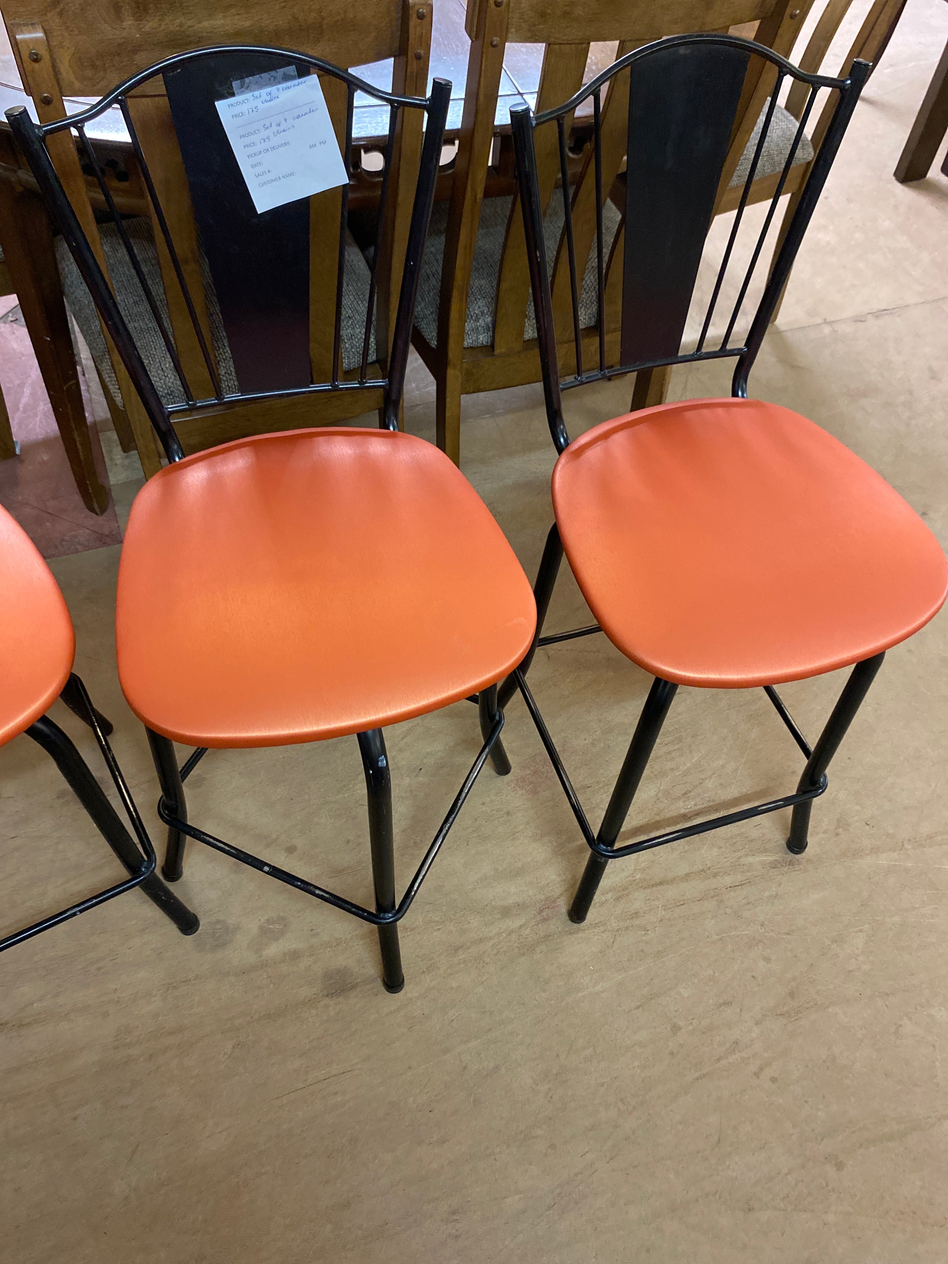 Set of 4 counter chair