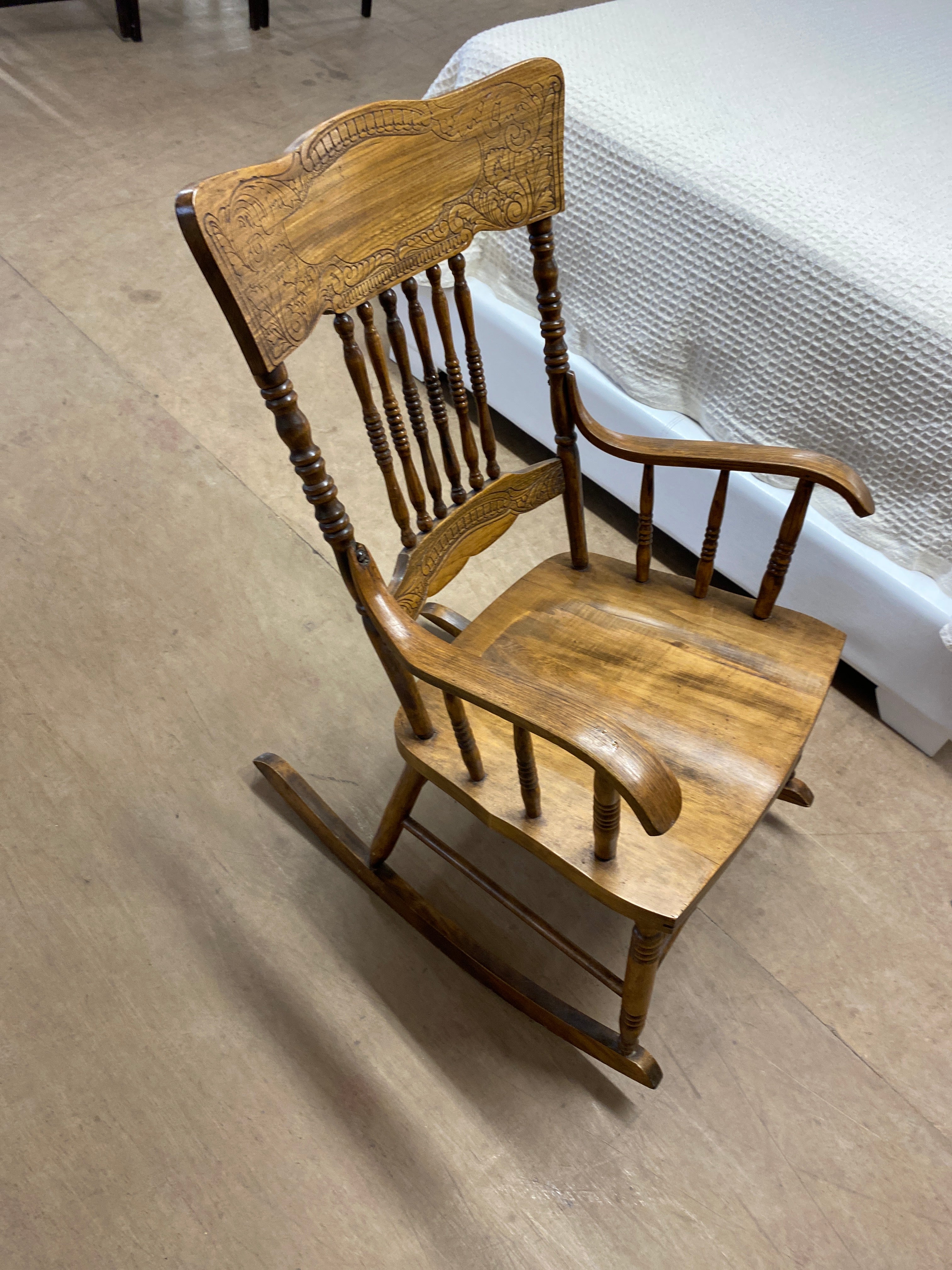 Press back rocking chair