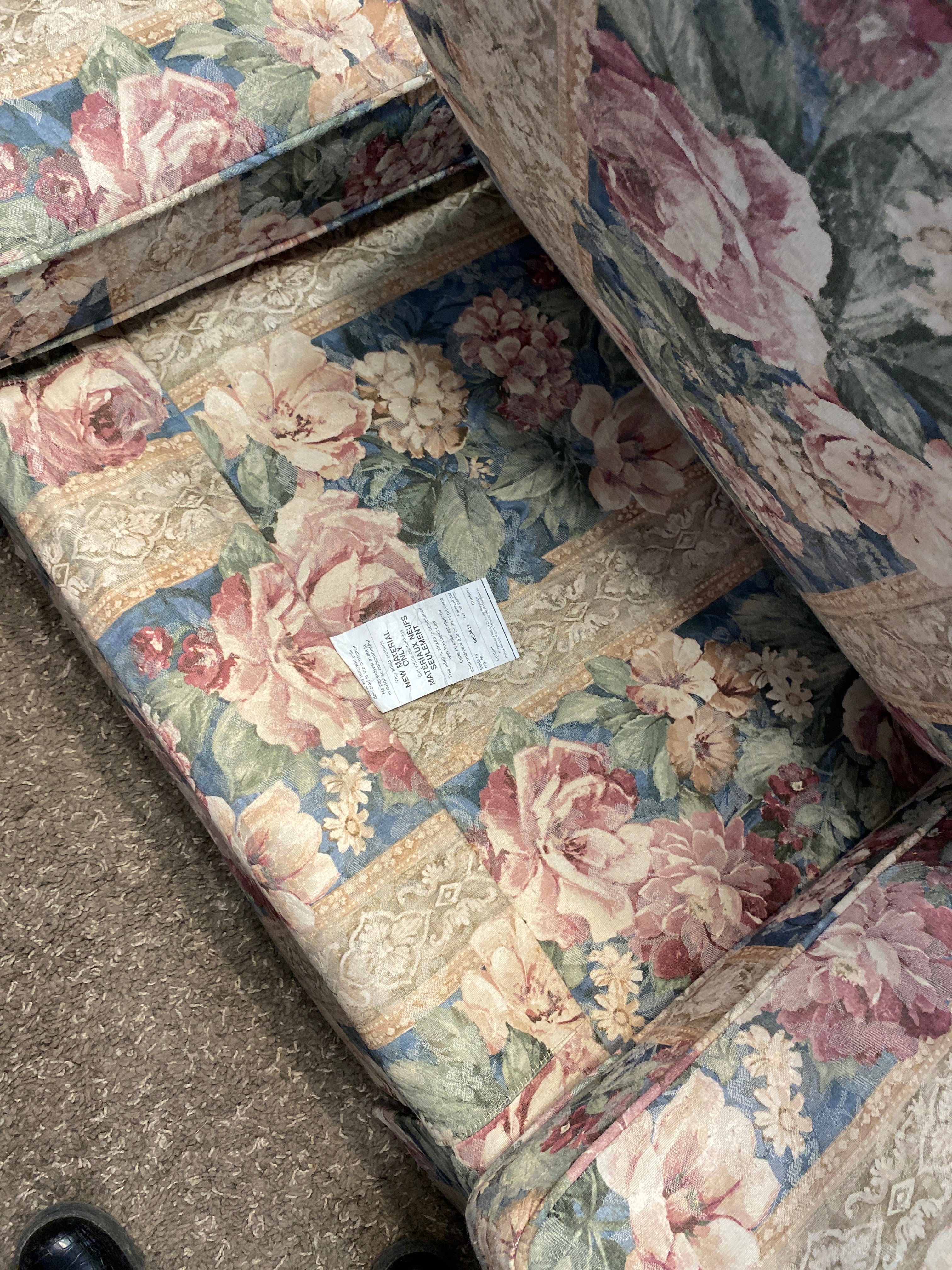 3 seat floral couch