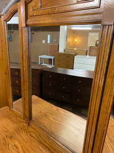 Solid wood dresser mirror