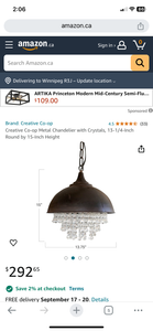 Rustic Chandelier with crystals