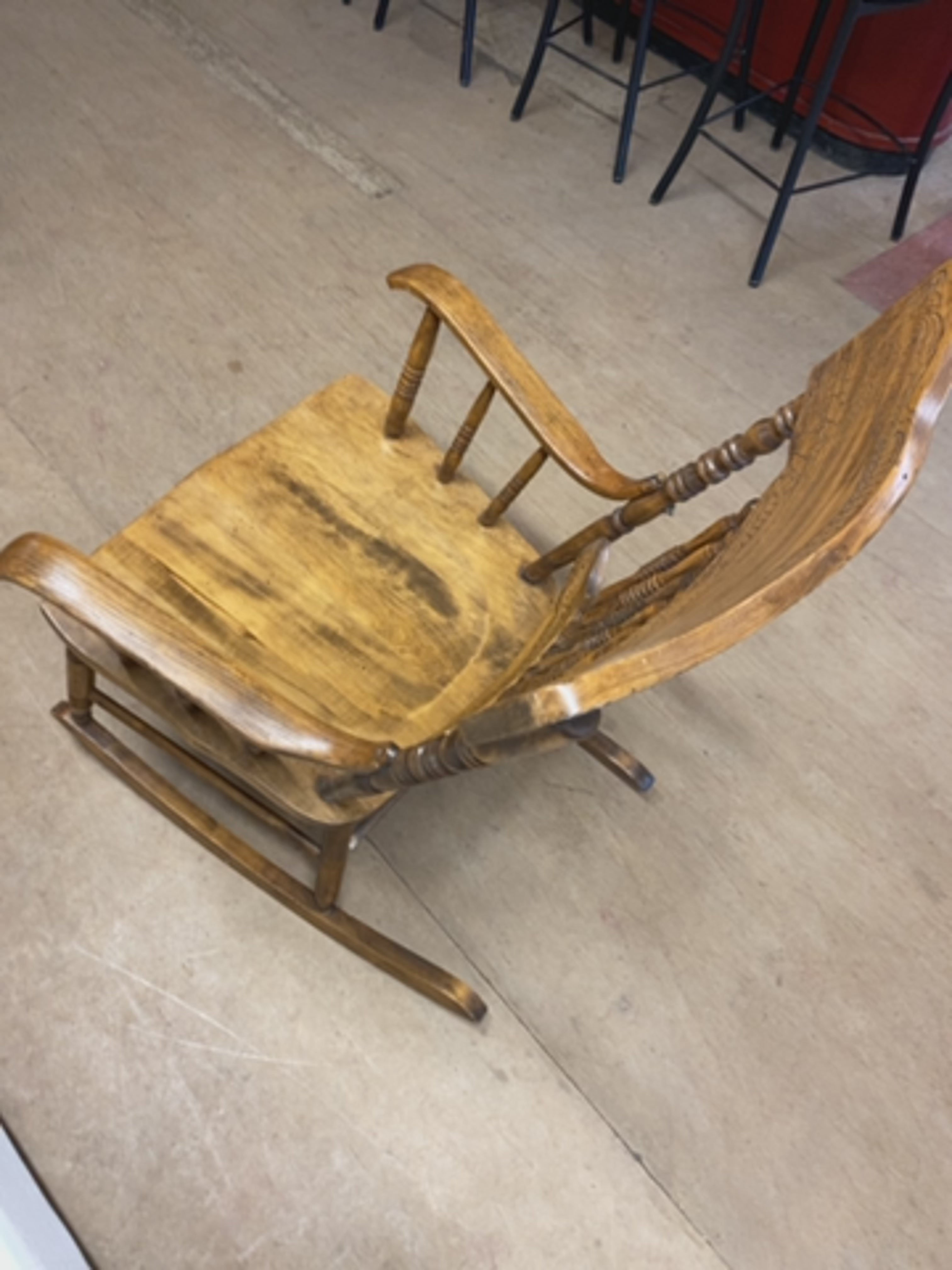 Press back rocking chair